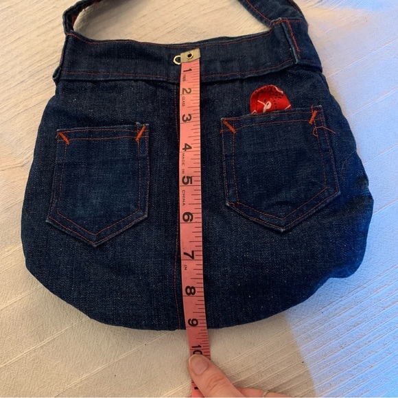 Vintage Embroidered Denim Bag - Picture 4 of 5